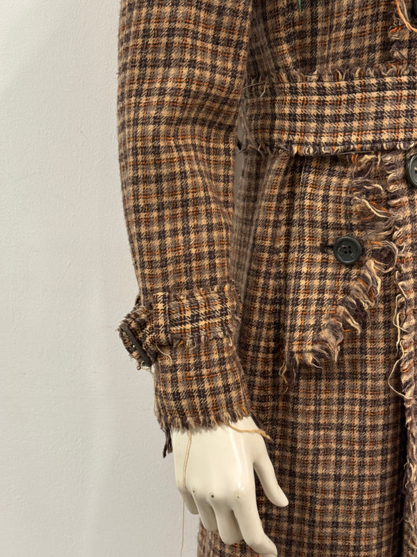 A/W2004 Junya Watanabe distressed tweed runway coat