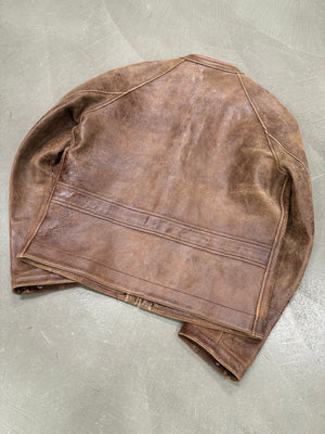 S/S2003 Gucci by Tom Ford distressed runway leather jacket