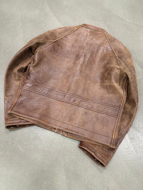 S/S2003 Gucci by Tom Ford distressed runway leather jacket