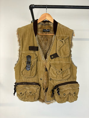 AW2002 Dolce & Gabbana cargo fur vest
