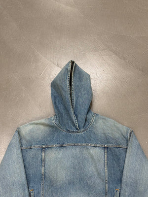 2022 Balenciaga denim hooded anorak jacket