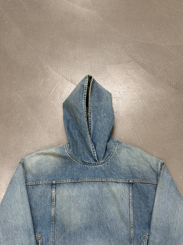 2022 Balenciaga denim hooded anorak jacket