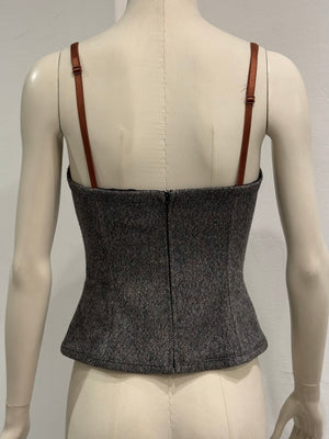 2000s Dolce & Gabbana wool corset top