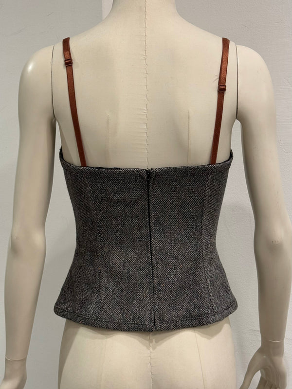 2000s Dolce & Gabbana wool corset top