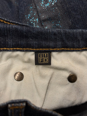 2000s Cavalli crystal-embellished flare jeans