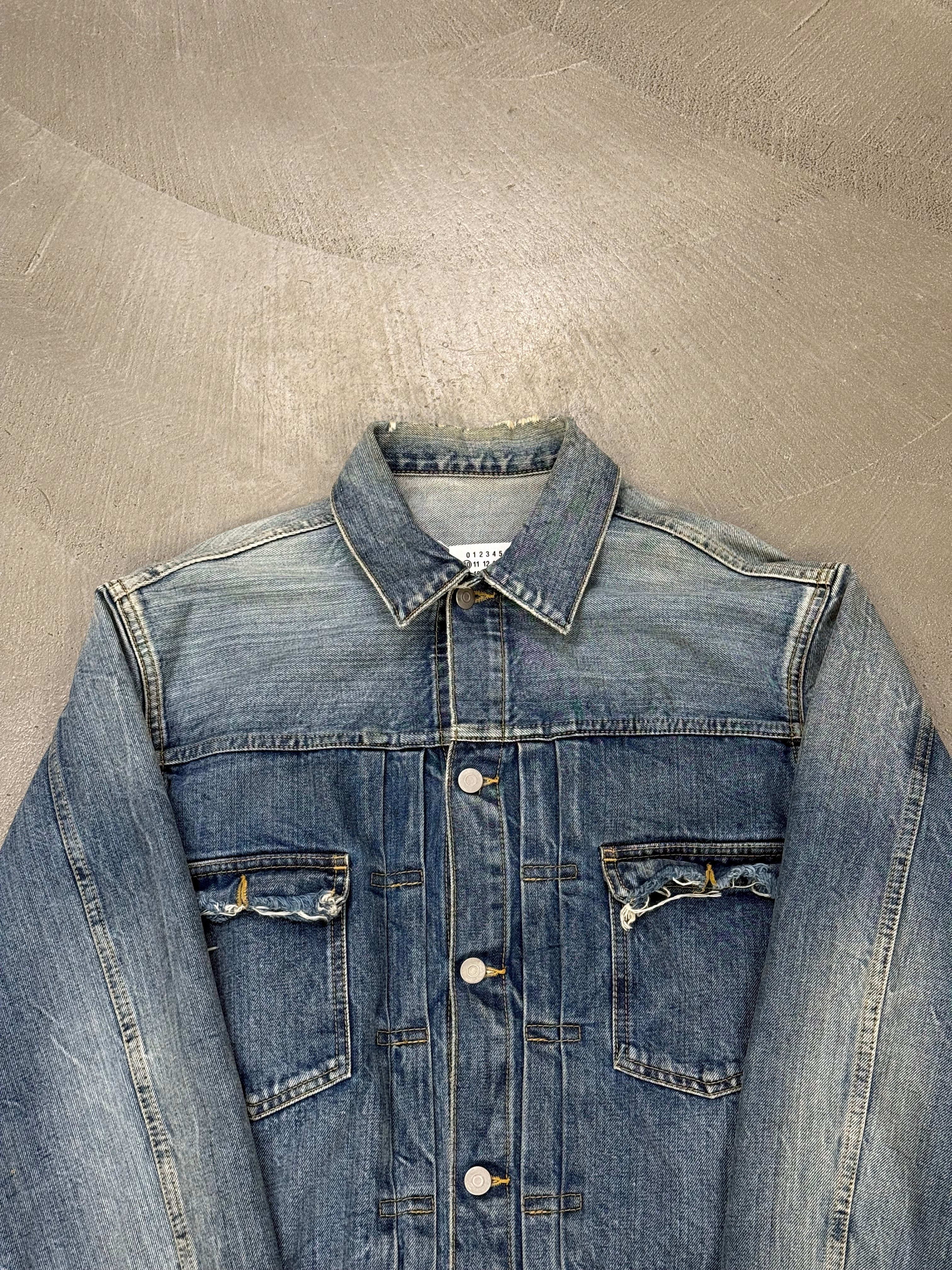 S/S2021 Maison Margiela faded distressed denim jacket