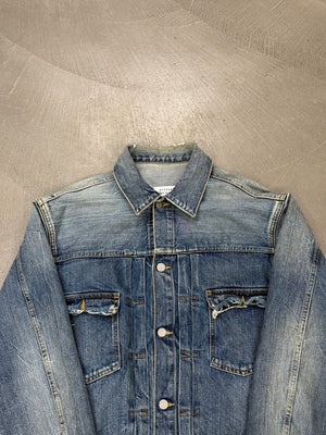 S/S2021 Maison Margiela faded distressed denim jacket