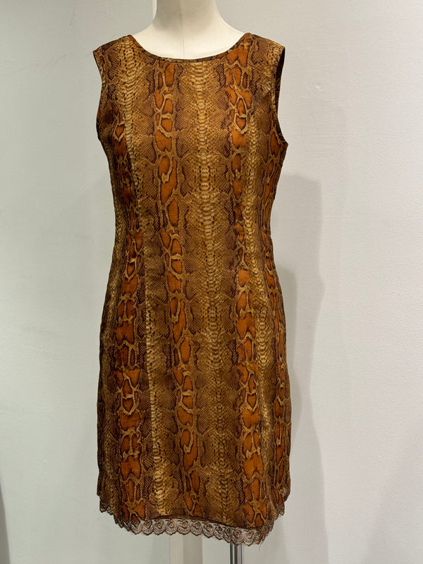 1990s Dolce & Gabbana Python snake print dress
