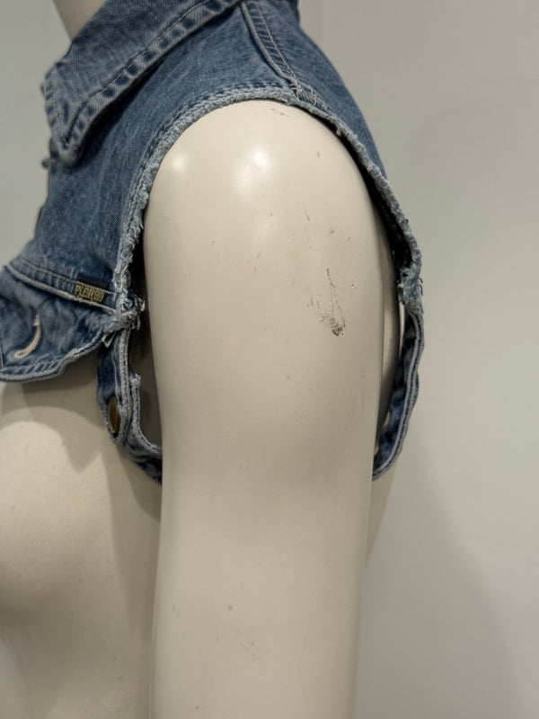 2000s Plein Sud cropped denim top
