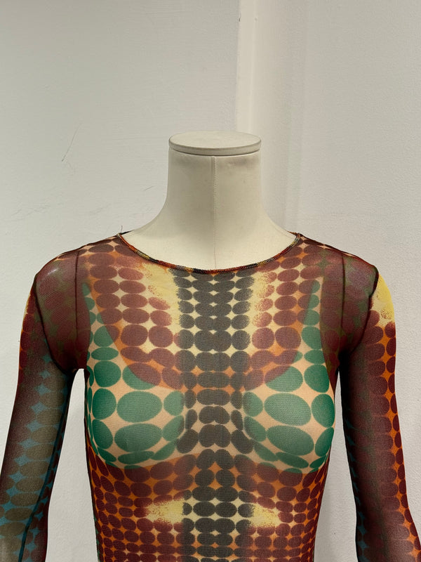 F/W1995 Jean Paul Gaultier cyber dot mesh top