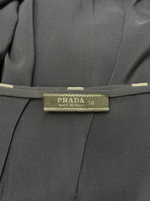 1990s Prada geometric pleated midi skirt