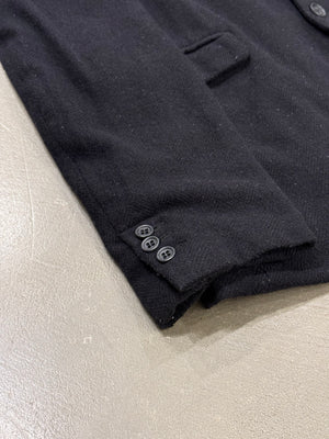 2023 Comme des Garçons cut-out open shoulders buckel blazer