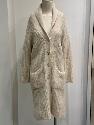 2000s Maison Margiela long wool cardigan