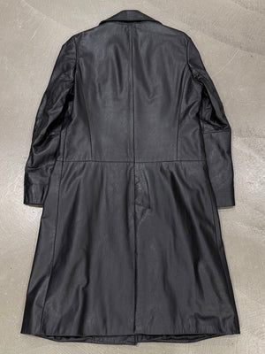 1997 Helmut Lang double breasted leather trench coat