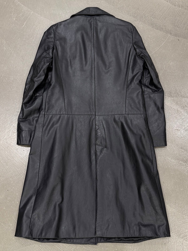 1997 Helmut Lang double breasted leather trench coat