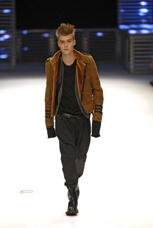 A/W2007 Dior by Hedi Slimane “Navigate” shearling bondage leather jacket