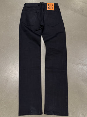 A/W2018/2019 Raf Simons drugs patchwork black coated denim