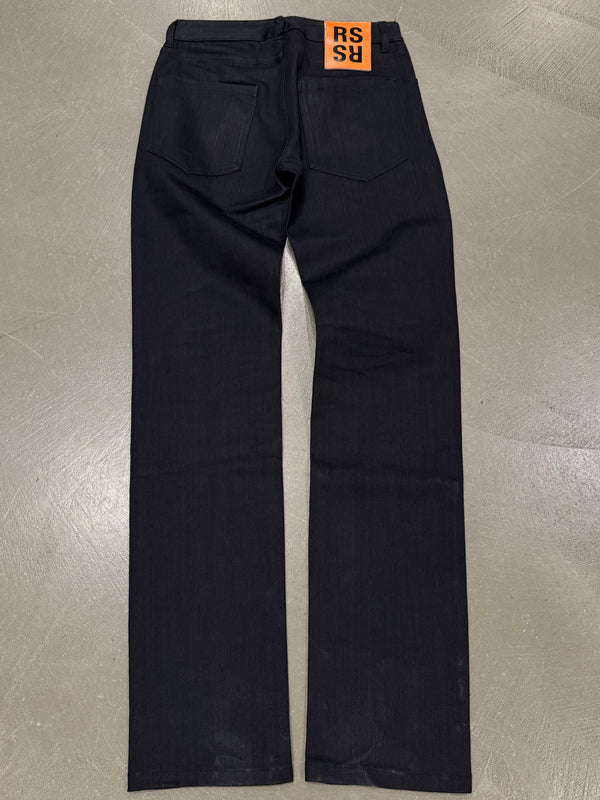 A/W2018/2019 Raf Simons drugs patchwork black coated denim