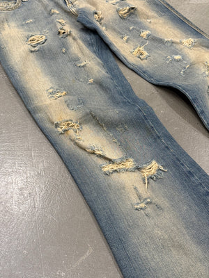 2000s Cavalli distressed faded jeans