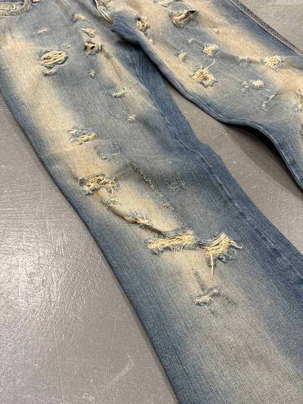 2000s Cavalli distressed faded jeans