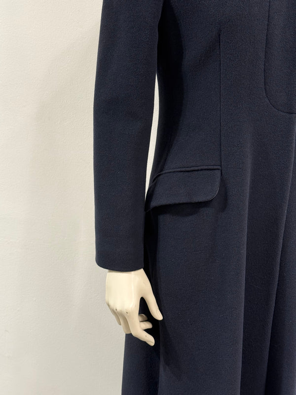 1990s Giorgio Armani side slit long coat