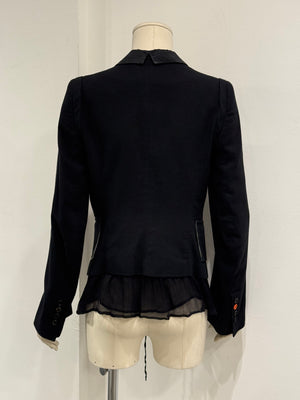 S/S2005 Ann Demeulemeester deconstructed fringe blazer