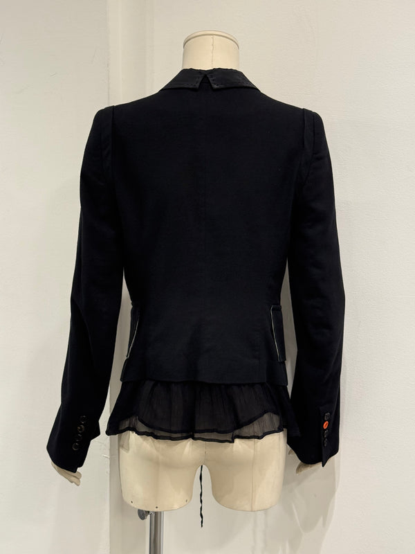 S/S2005 Ann Demeulemeester deconstructed fringe blazer