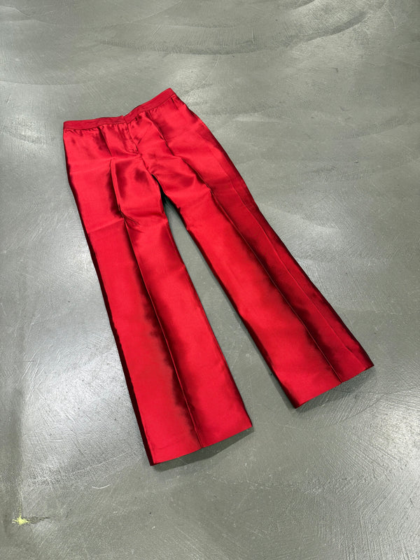 1990s Gianni Versace iridescent flared silk pants