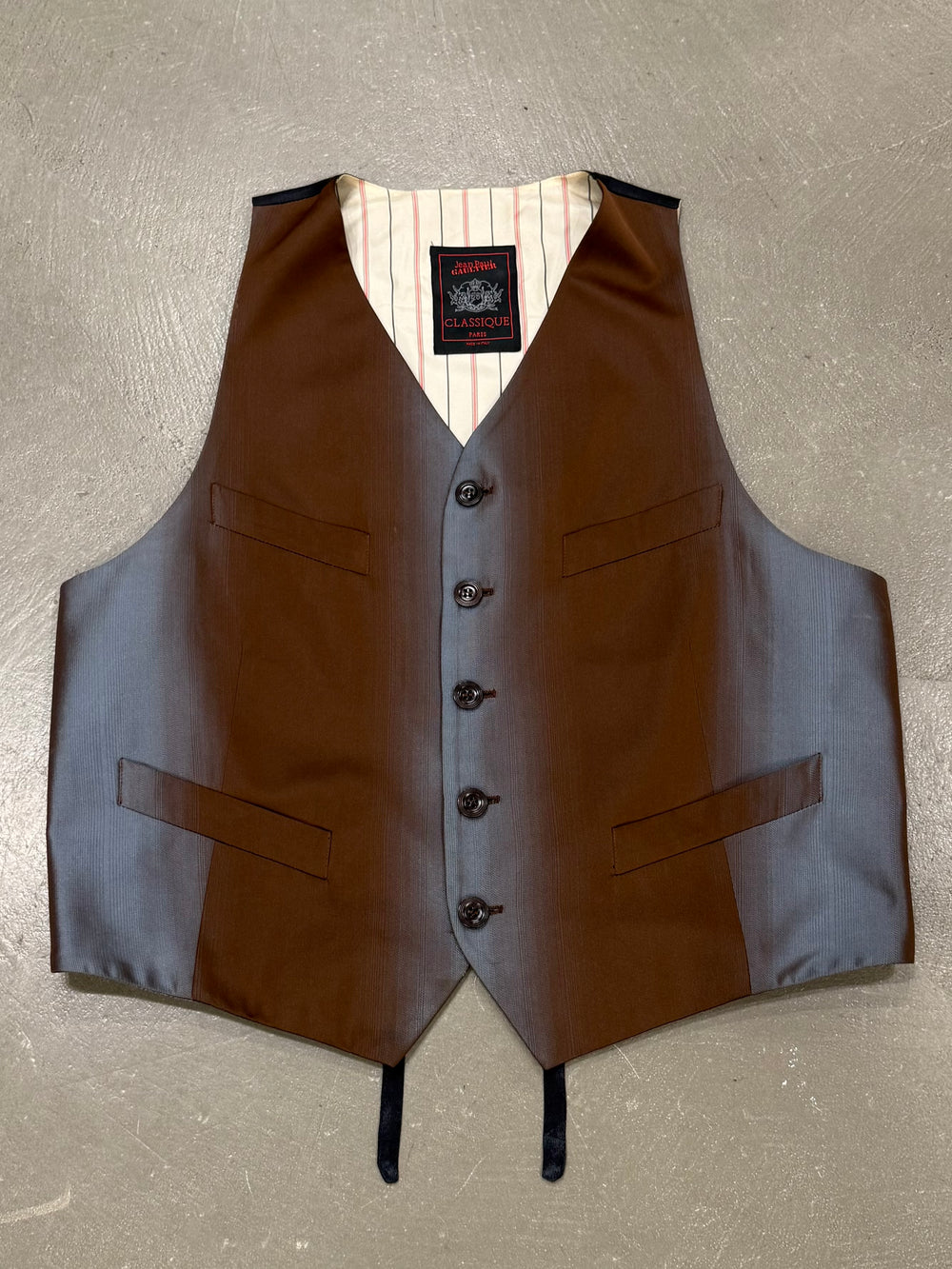 1990s Jean Paul Gaultier iridiscent gradient vest
