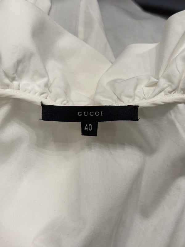 2000 Gucci by Tom Ford rouched asymmetrical shirt