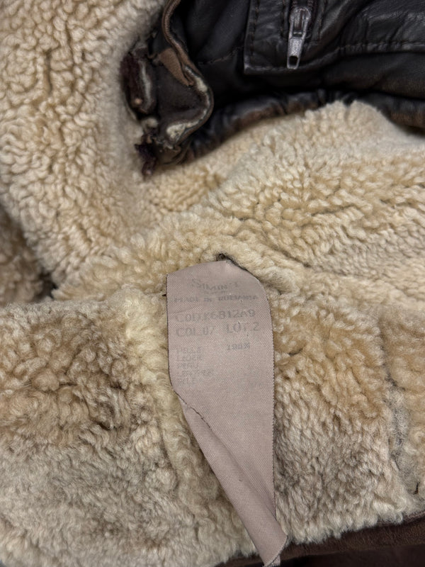 1980s Armani shearling aviator bomber jacket