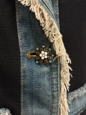 2000s Dolce & Gabbana hybrid jacket with jewels