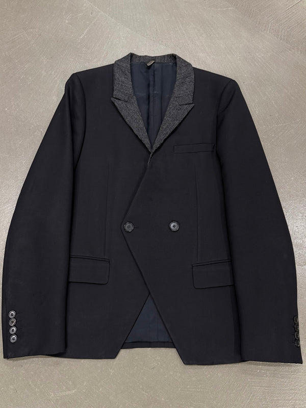 A/W2007 Dior Homme by Hedi Slimane runway asymmetrical tailored blazer
