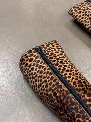 2000s Dolce & Gabbana pony hair leopard print heel boots