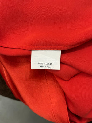 2000s Yves Saint Laurent silk belted draped dress