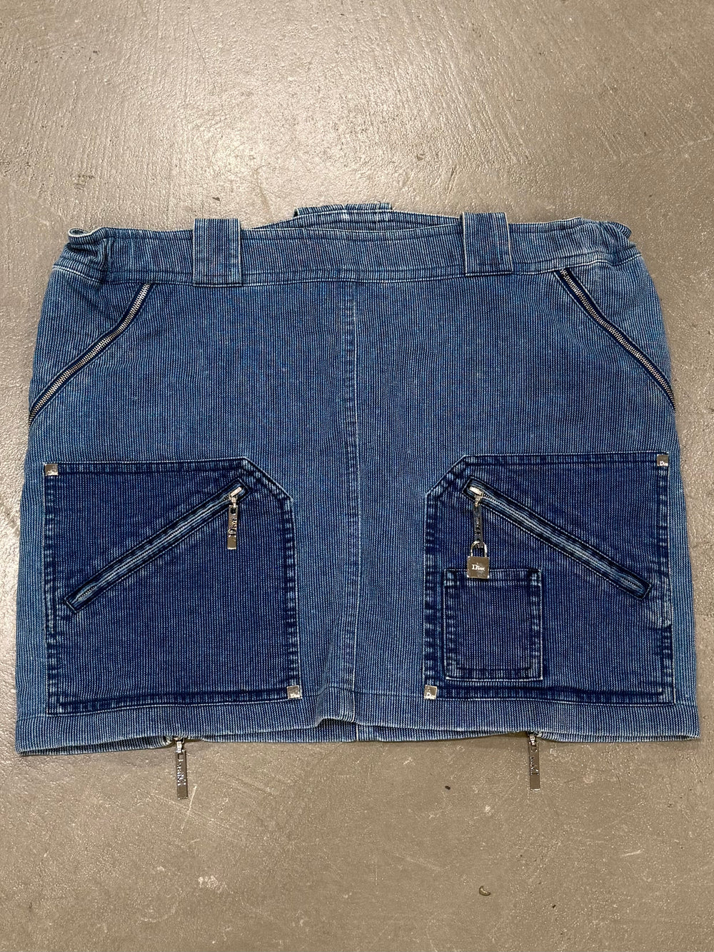 S/S2004 Christian Dior by Galliano runway mini zipper skirt