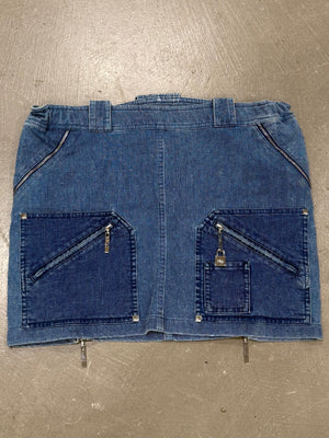 S/S2004 Christian Dior by Galliano runway mini zipper skirt