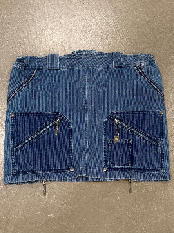 S/S2004 Christian Dior by Galliano runway mini zipper skirt