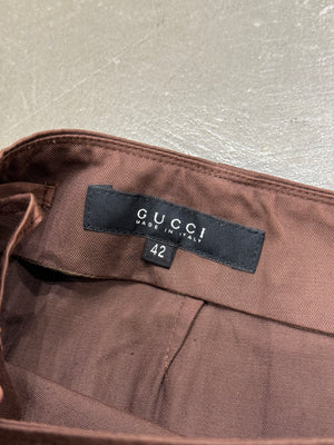 2002 Gucci by Tom Ford V-slit mini skirt