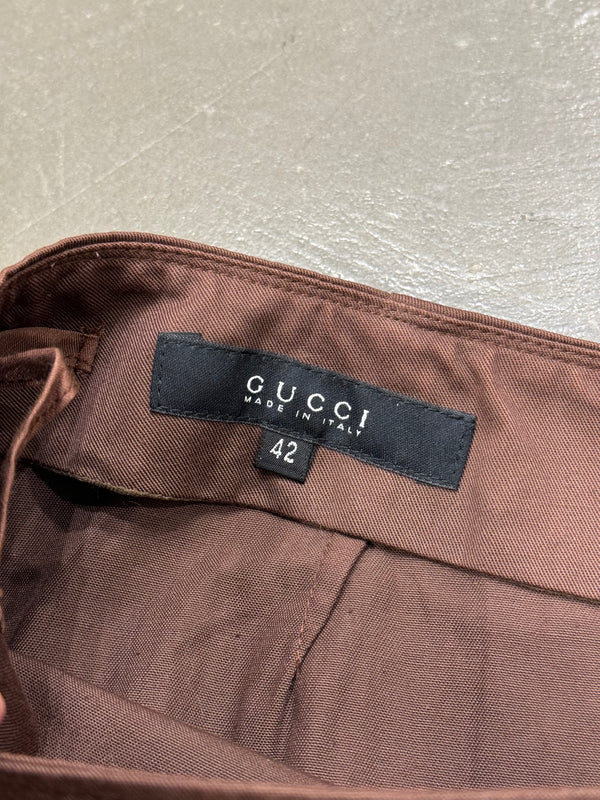 2002 Gucci by Tom Ford V-slit mini skirt