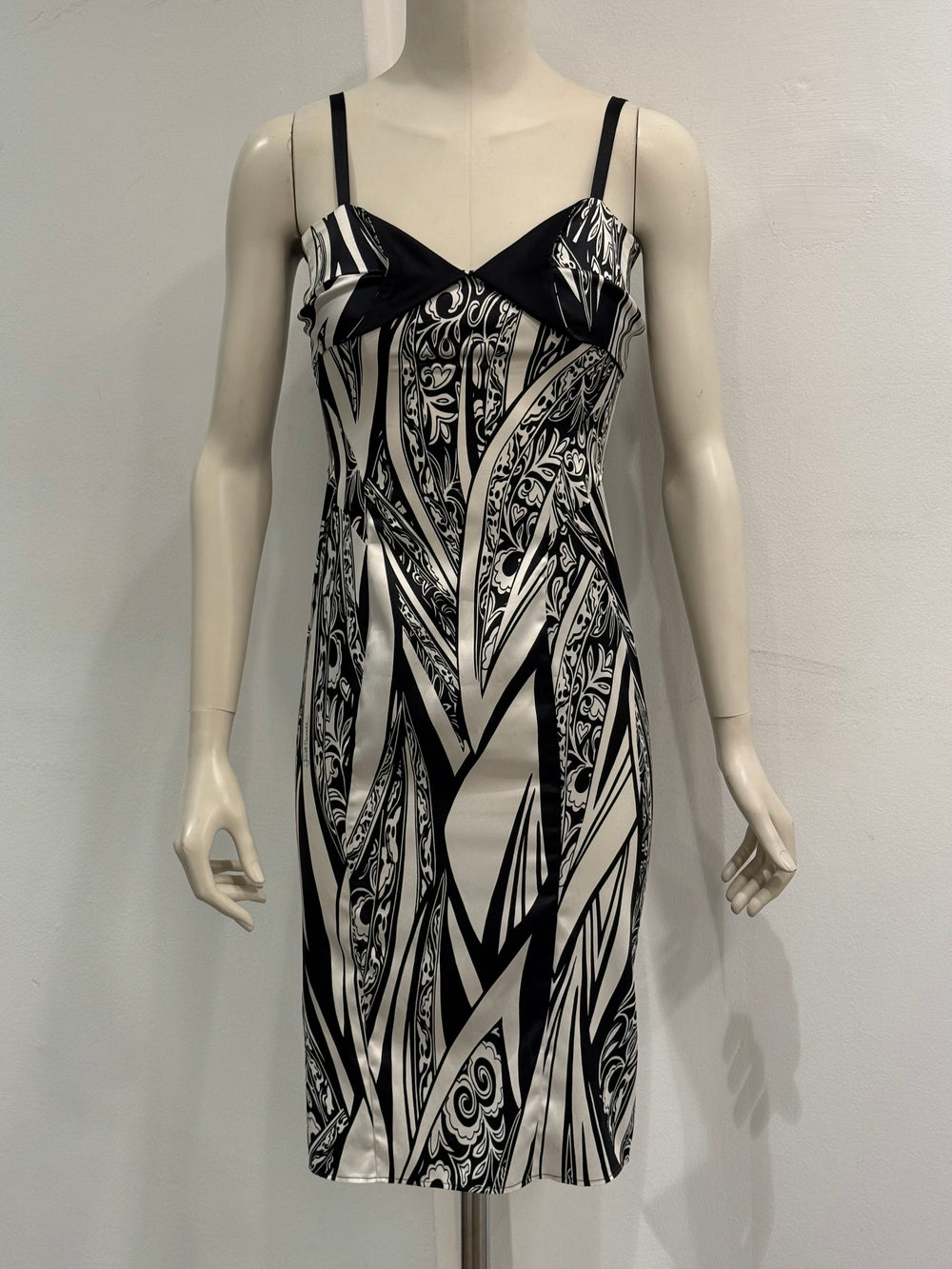 2000s Cavalli abstract floral print dress