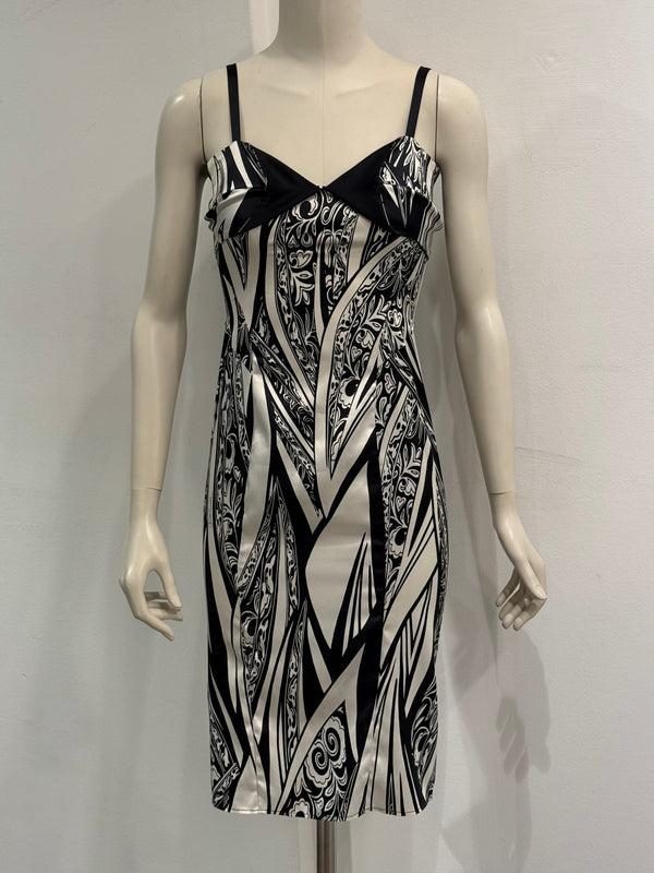 2000s Cavalli abstract floral print dress