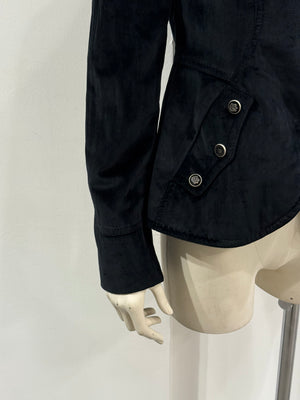 2000s Dolce & Gabbana button detailed velvet blazer