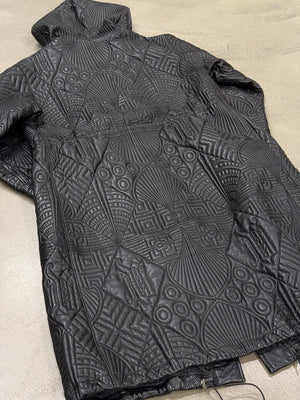 A/W1990 Gianni Versace embossed leather runway coat