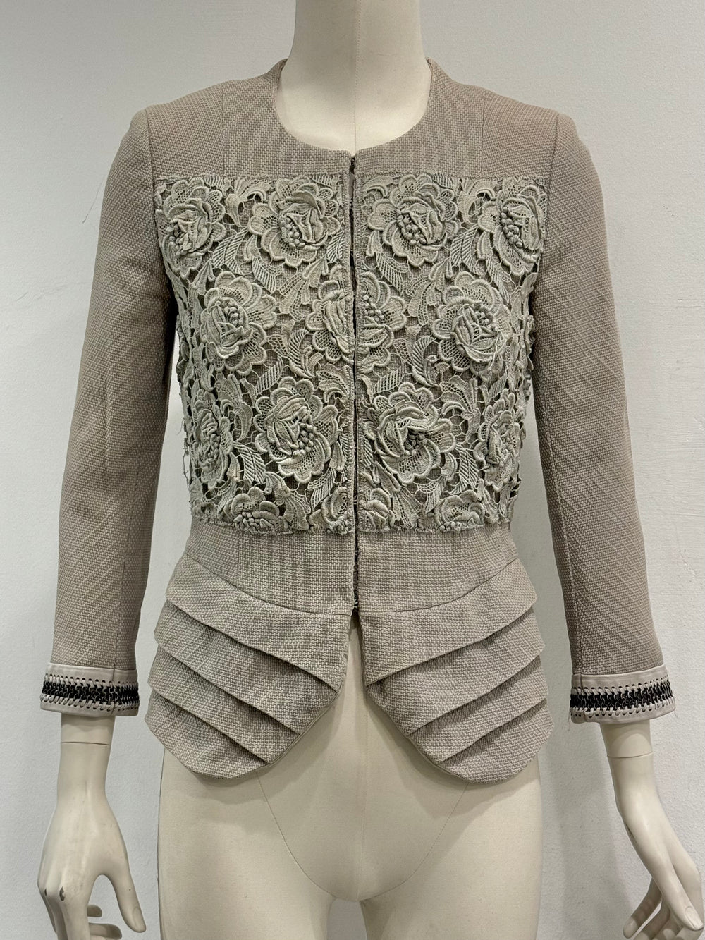 S/S2007 Christian Dior by Galliano runway floral lace cotton jacket