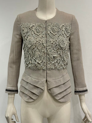S/S2007 Christian Dior by Galliano runway floral lace cotton jacket