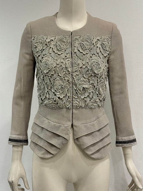 S/S2007 Christian Dior by Galliano runway floral lace cotton jacket