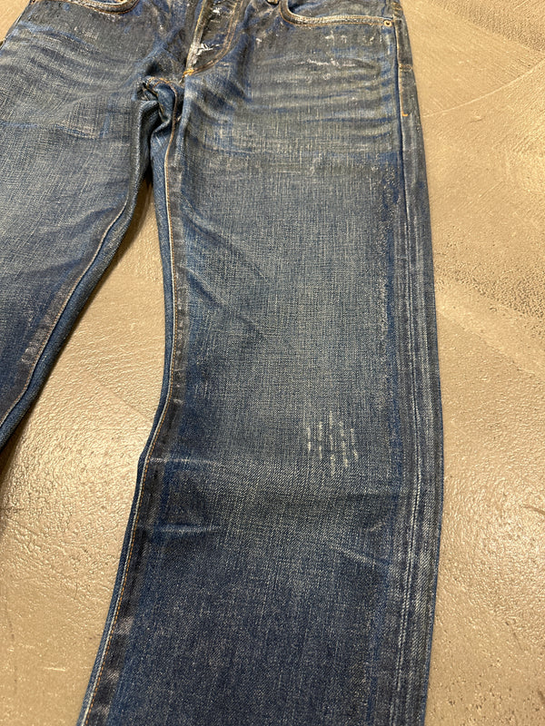 F/W 2003 Dior by Hedi Slimane green waxed denim