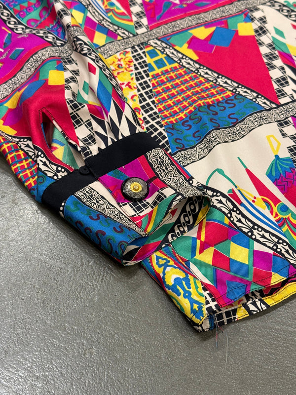 1991 Gianni Versace mixed print silk shirt