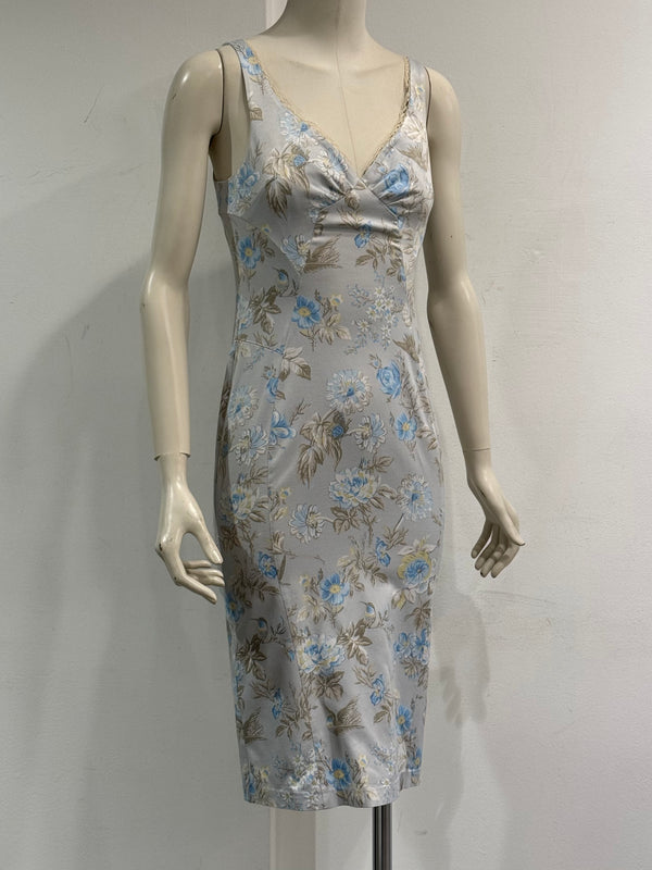 2000s Dolce & Gabbana floral print midi dress
